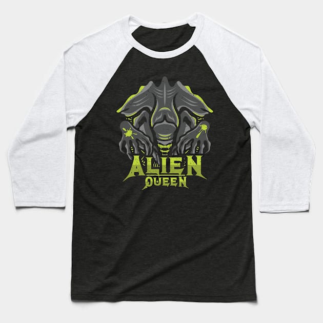 Alien Queen Baseball T-Shirt by jrberger